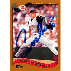 626576 Scott Williamson Autographed Baseball Card - Cincinnati Reds - 2002 Topps No.103
