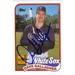 626663 Dave Gallagher Autographed Baseball Card - Chicago White Sox - 1988 Topps No.156 All Star Rookie Cup