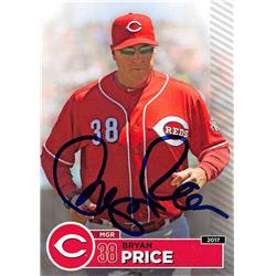 626764 Bryan Price Autographed Baseball Card - Cincinnati Reds Manager - 2017 Kahns No.38