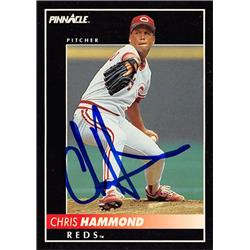 626832 Chris Hammond Autographed Baseball Card - Cincinnati Reds - 1992 Pinnacle No.335