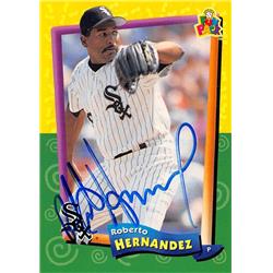 637556 Roberto Hernandez Autographed Baseball Card - Chicago White Sox - 1994 Upper Deck Fun Pack No.77