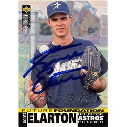637731 Scott Elarton Autographed Baseball Card - Houston Astros - 1995 Upper Deck Future Foundation Rookie Signature Edition No.32