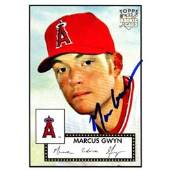 651268 Marcus Gwyn Autographed Baseball Card - Anaheim Angels, FT - 2007 Topps 52 Rookie No.177