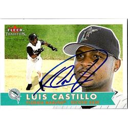 651329 Luis Castillo Autographed Baseball Card - Florida Marlins Ft - 2001 Fleer Tradition No.29