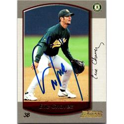 651451 Eric Chavez Autographed Baseball Card - Oakland Athletics, FT - 2000 Bowman No.42
