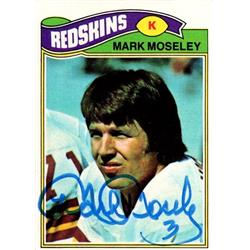 651618 Mark Moseley Autographed Football Card - Washington Redskins, SC - 1977 Topps No.91 -  Autograph Warehouse