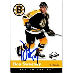 651777 Don Sweeney Autographed Hockey Card - Boston Bruins, FT - 2000 Upper Deck Vintage No.35