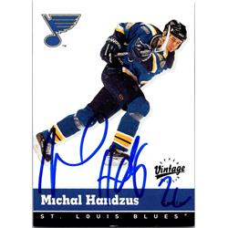 651858 Michael Handzus Autographed Hockey Card - St. Louis Blues, FT - 2000 Upper Deck Vintage No.313