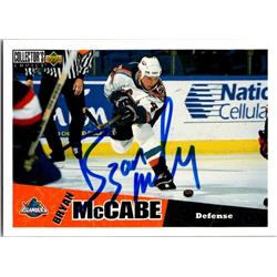 652108 Bryan Mccabe Autographed Hockey Card - New York Islanders, FT - 1996 Upper Deck No.161