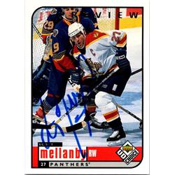 Scott Mellanby Autographed Hockey Card - Florida Panthers, FT - 1998 Upper Deck Choice No.90