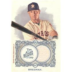 652627 Alex Bregman Player Used Bat Patch Baseball Card - Houston Astros - 2019 Topps Allen & Ginters No.FSRBABR