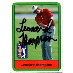652900 Leonard Thompson Autographed Golf Card - PGA Tour, Wake Forest, SC - 1981 Donruss Rookie No.40