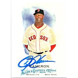 653381 Mike Cameron Autographed Baseball Card - Boston Red Sox, SC - 2010 Topps Allen & Ginter No.239