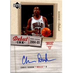 653611 Chris Duhon Autographed Basketball Card - Chicago Bulls - 20005 Upper Deck Rookie Debut Ink No.DICD