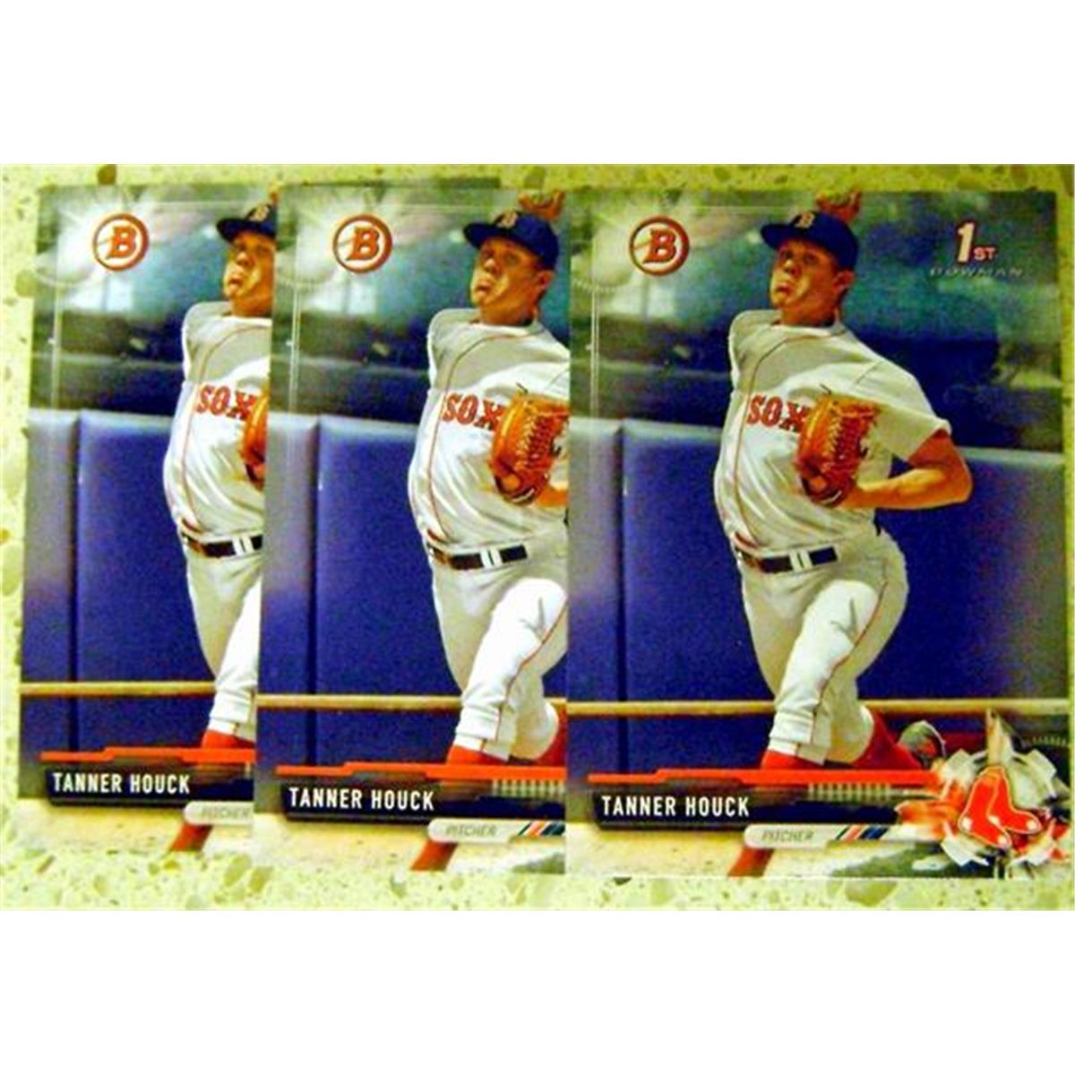 597896 Tanner Houck Baseball Card - Rookie Prospect Lot of 3 2017 Topps Bowman No.BD65 Boston Red Sox