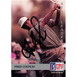 598105 Fred Couples Autographed Golf Card - PGA, Houston Cougars, SC - 1992 Pro Set Stat Leader No.184 -  Autograph Warehouse