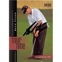 Brad Faxon Autographed Golf Card - PGA Tour, Furman University, SC - 2001 Upper Deck Tour Time No.181