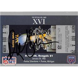 598330 Randy Cross Autographed Football Card - San Francisco 49ers - 1990 Pro Set No.16 Super Bowl XVI