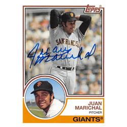598352 Juan Marichal Autographed Baseball Card - San Francisco Giants - 2015 Topps Archives No.297 1983 Style