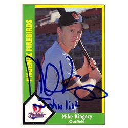618526 Mike Kingery Autographed Baseball Card - Phoenix Firebirds, Giants - 1990 CMC Minor League Rookie No.538