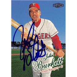 John Burkett autographed baseball card (Texas Rangers, SC) 1998 Fleer Ultra #451 - Baseball Slabbed Autographed Cards