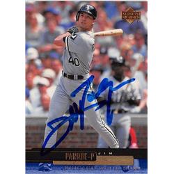 618853 Jim Parque Autographed Baseball Card - Chicago White Sox, SC - 1999 Upper Deck No.78