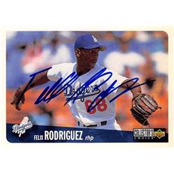 618956 Felix Rodriguez Autographed Baseball Card - Los Angeles Dodgers, SC - 1996 Upper Deck No.587