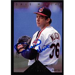 618965 Dave Mlicki Autographed Baseball Card - Cleveland Indians, SC - 1993 Fleer Prospects No.9