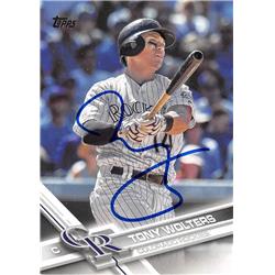Tony Wolters autographed baseball card (Colorado Rockies) 2017 Topps #516 - Baseball Slabbed Autographed Cards