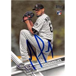 German Marquez autographed baseball card (Colorado Rockies) 2017 Topps #351 rookie - Baseball Slabbed Autographed Cards