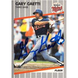 Gary Gaetti Autographed Baseball Card - Minnesota Twins - 1989 Fleer No.110
