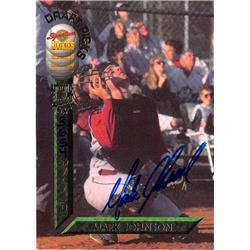 619442 Mark Johnson Autographed Baseball Card - Chicago White Sox Warner Robins Hs 67 - 1994 Signature Rookies No.25