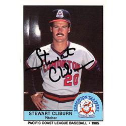 Stewart Cliburn autographed baseball card 1985 Cramer #19 (Edmonton Trappers Minor League) - Hockey Slabbed Autographed Rookie Cards