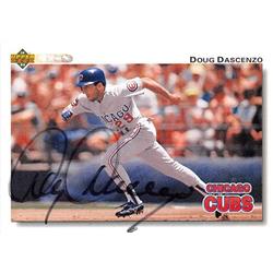 619615 Doug Dascenzo Autographed Baseball Card - Chicago Cubs 67 - 1992 Upper Deck No.239