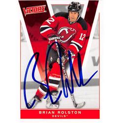 619729 Brian Rolston Autographed Hockey Card - New Jersey Devils, SC - 2010 Upper Deck Victory No.117