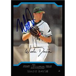 178942 Wade Davis Autographed Baseball Card - Tampa Bay Rays, FT - 2004 Bowman First Year No.BDP75