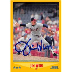 621665 Jim Winn Autographed Baseball Card - Chicago White Sox - 1988 Score No.462