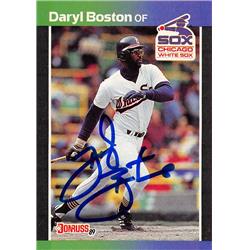 621666 Daryl Boston Autographed Baseball Card - Chicago White Sox - 1989 Donruss No.455