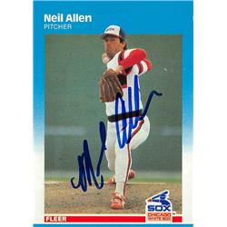 621671 Neil Allen Autographed Baseball Card - Chicago White Sox - 1987 Fleer No.484