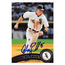 621682 Gordon Beckham Autographed Baseball Card - Chicago White Sox - 2011 Topps No.562