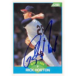 621685 Ricky Horton Autographed Baseball Card - Chicago White Sox - 1989 Score No.145
