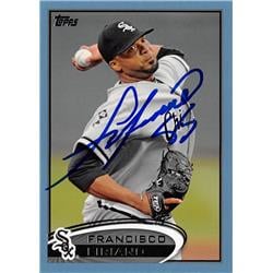 621687 Francisco Liriano Autographed Baseball Card - Chicago White Sox - 2012 Topps Teal No.US1