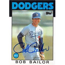 621726 Bob Bailor Autographed Baseball Card - Los Angeles Dodgers - 1986 Topps No.522