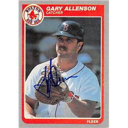 621851 Gary Allenson Autographed Baseball Card - Boston Red Sox - 1985 Fleer No.148