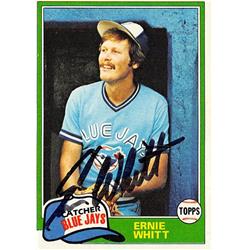 622752 Ernie Whitt Autographed Baseball Card - Toronto Blue Jays - 1981 Topps No.407