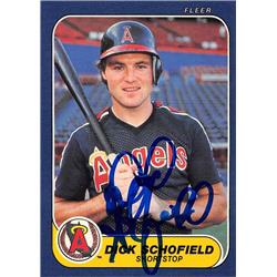 622675 Dick Schofield Autographed Baseball Card - California Angels - 1986 Fleer No.167