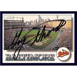 622721 Gary Thorne Autographed Baseball Card - Baltimore Orioles - 1993 Score Camden Yards No.317