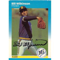623007 Bill Wilkinson Autographed Baseball Card - Seattle Mariners - 1987 Fleer Update No.U125