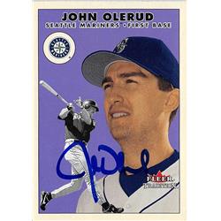 623027 John Olerud Autographed Baseball Card - Seattle Mariners - 2000 Fleer Tradition No.U91
