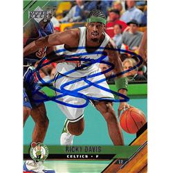 623463 Ricky Davis Autographed Basketball Card - Boston Celtics - 2005 Upper Deck No.12